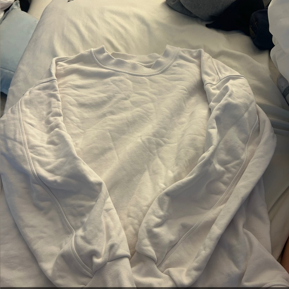 lululemon athletica White Crew Neck Sweater